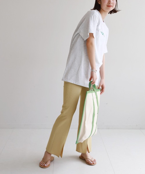 SLOBE citron.（スローブシトロン）の「SLOBE citron. 20/80別注Tシャツ【手洗い可能】◆（Tシャツ/カットソー・レディース・グレー系その他/ナチュラル・FREE）」の12枚目の写真