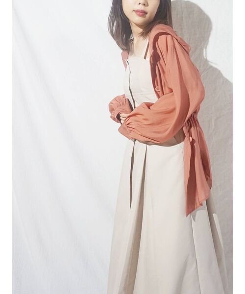 MERCURYDUO（マーキュリーデュオ）の「ドロストシャツブルゾン（ブルゾン・レディース・ブラウン/オフホワイト・FREE）」の7枚目の写真