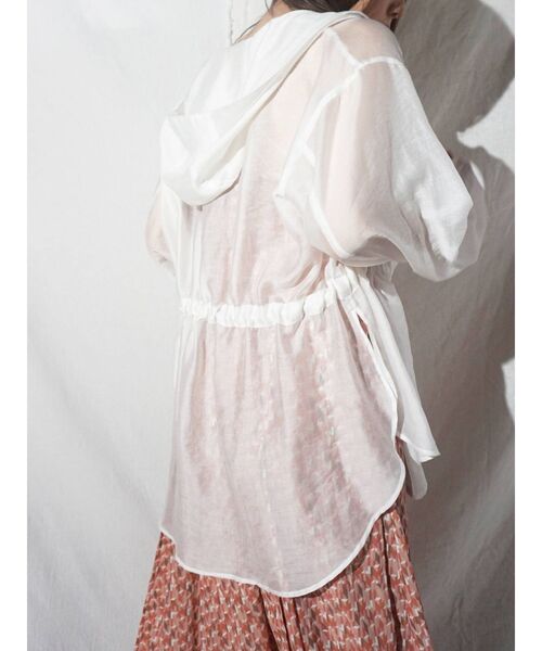 MERCURYDUO（マーキュリーデュオ）の「ドロストシャツブルゾン（ブルゾン・レディース・ブラウン/オフホワイト・FREE）」の10枚目の写真