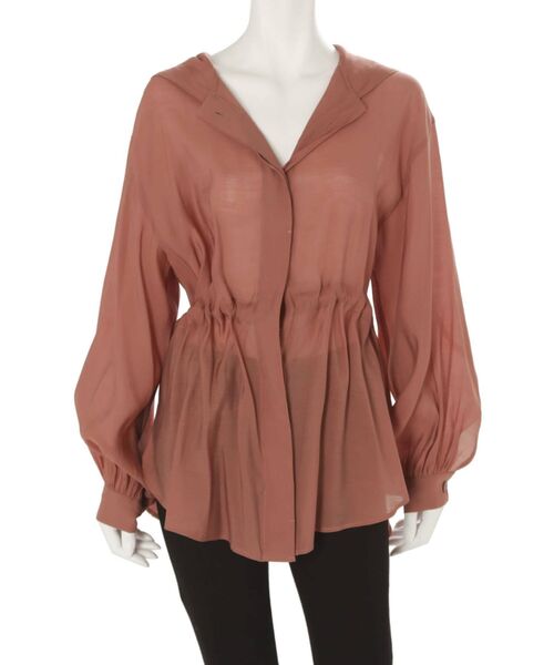 MERCURYDUO（マーキュリーデュオ）の「ドロストシャツブルゾン（ブルゾン・レディース・ブラウン/オフホワイト・FREE）」の11枚目の写真