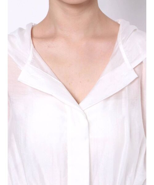 MERCURYDUO（マーキュリーデュオ）の「ドロストシャツブルゾン（ブルゾン・レディース・ブラウン/オフホワイト・FREE）」の20枚目の写真