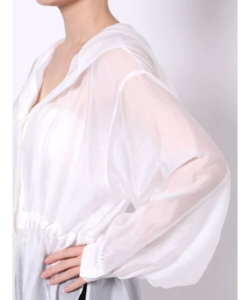 MERCURYDUO（マーキュリーデュオ）の「ドロストシャツブルゾン（ブルゾン・レディース・ブラウン/オフホワイト・FREE）」の21枚目の写真