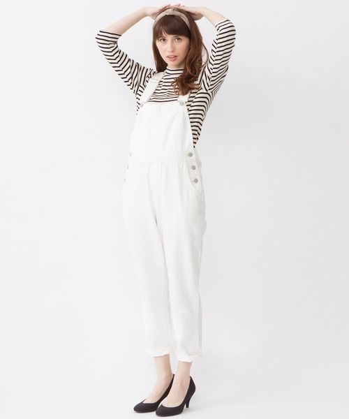 Another Edition（アナザーエディション）の「デニムオーバーオール/AEBC C/TEN OVERALLS（サロペット/オーバーオール・レディース・オフホワイト/コバルトブルー・SMALL/MEDIUM）」の10枚目の写真