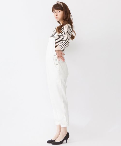 Another Edition（アナザーエディション）の「デニムオーバーオール/AEBC C/TEN OVERALLS（サロペット/オーバーオール・レディース・オフホワイト/コバルトブルー・SMALL/MEDIUM）」の11枚目の写真