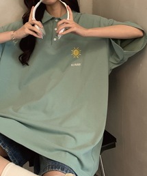 meJane | お天気ワンポイント刺繍ビックシルエットポロシャツ【ZOZOTOWN限定】(ポロシャツ)