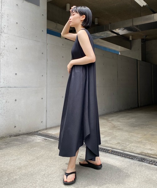 DouDou（ドゥドゥ）の「ボリュームフレアワンピース（ワンピース・レディース・ブラック/オフホワイト/イエロー・FREE）」の7枚目の写真