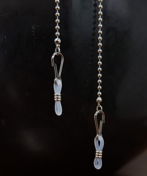 MANASTASH（マナスタッシュ）の「MANASTASH/マナスタッシュ　 2WAY FACE MASK & GLASS STRAP ボールチェーン　2ウェイマスク＆サングラスストラップ（マスク・レディース・シルバー・FREE）」の2枚目の写真