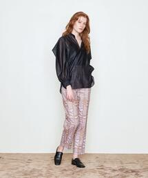 AEWEN MATOPH | ＜AEWEN MATOPH（イウエン マトフ）＞コットン ジオメトリック タックパンツ(その他パンツ)