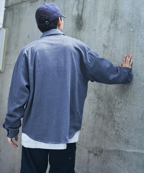 Snap club(スナップクラブ)の「【Snap club】アソート L/Sシャツ(デニム、ネル)(シャツ/ブラウス・メンズ・ブラウン系その他/ライトインディゴブルー/ブルー系その他・M/L)」の17枚目の写真