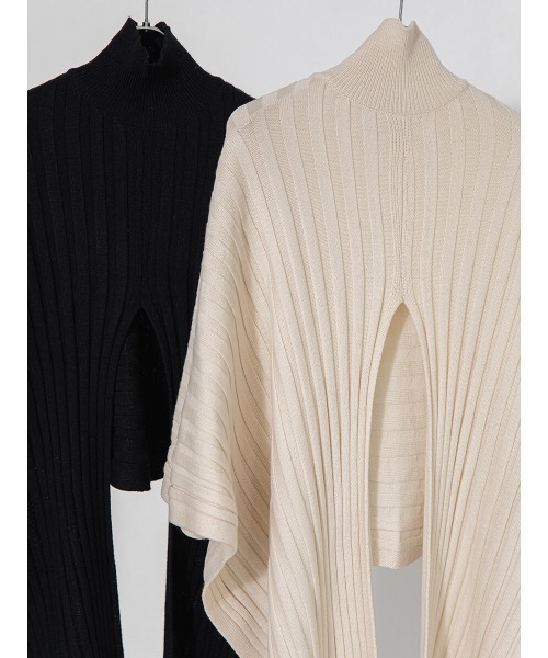 Ayla（アイラ）の「asymmetry cape knit（ニット/セーター・レディース・ブラック/アイボリー・FREE）」の20枚目の写真