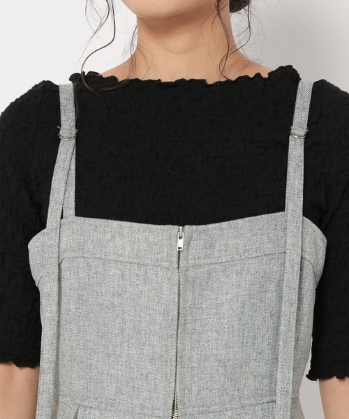 mysty woman（ミスティウーマン）の「BOXプリーツ切替ジャンスカ 219404（ジャンパースカート・レディース・ブラック/ブラウン/グレー・FREE）」の17枚目の写真