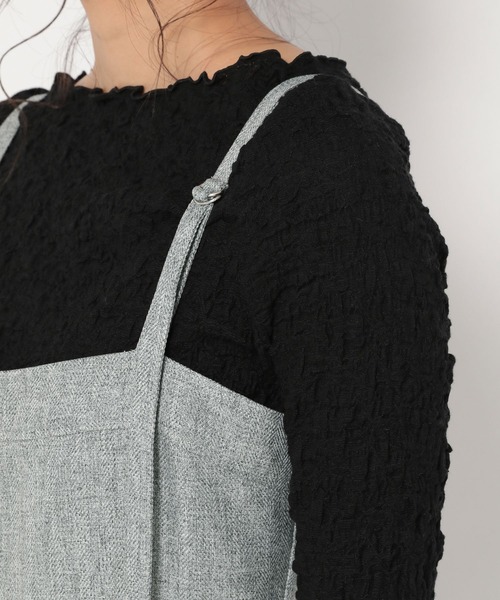 mysty woman（ミスティウーマン）の「BOXプリーツ切替ジャンスカ 219404（ジャンパースカート・レディース・ブラック/ブラウン/グレー・FREE）」の16枚目の写真