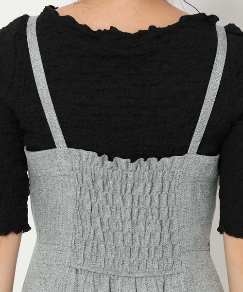 mysty woman（ミスティウーマン）の「BOXプリーツ切替ジャンスカ 219404（ジャンパースカート・レディース・ブラック/ブラウン/グレー・FREE）」の13枚目の写真