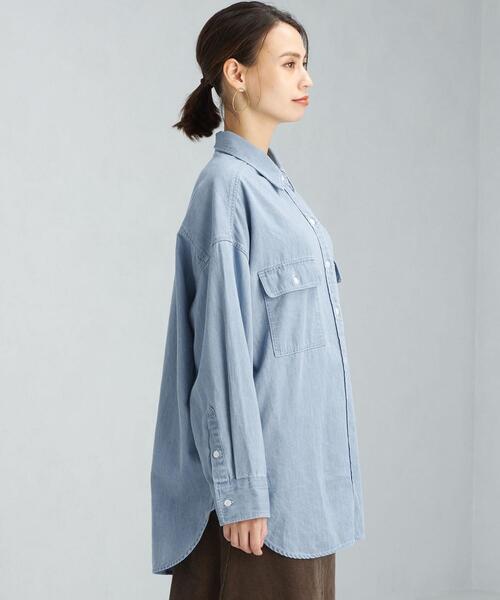 タグ付き未使用♡ 25SS グリーンレーベルリラクシング デニムシャツ 完売色 タグ付き未使用♡ 25SS グリーンレーベルリラクシング デニム