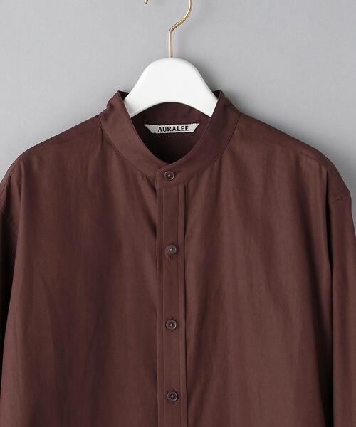AURALEE（オーラリー）の「＜AURALEE＞ツイルソリッドシャツ Ψ（シャツ/ブラウス・レディース・ワインレッド・1）」の3枚目の写真