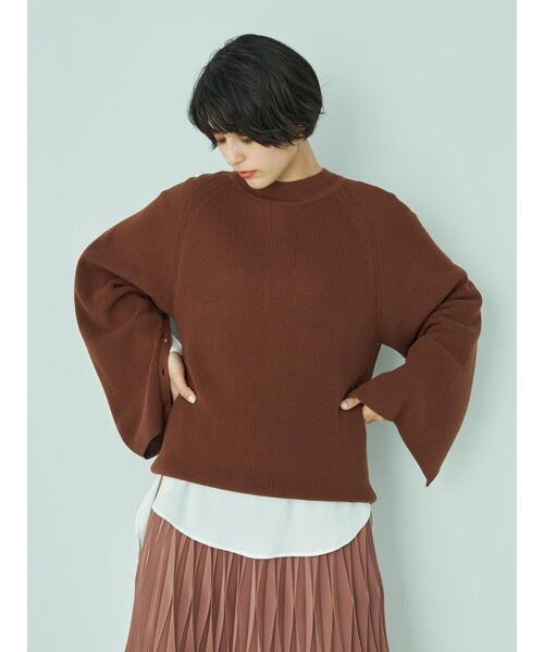 YECCA VECCA(イェッカヴェッカ)の「リブMIXラウンドヘムブラウス*(シャツ/ブラウス・レディース・オフホワイト/チャコールグレー/カーキ・FREE)」の21枚目の写真