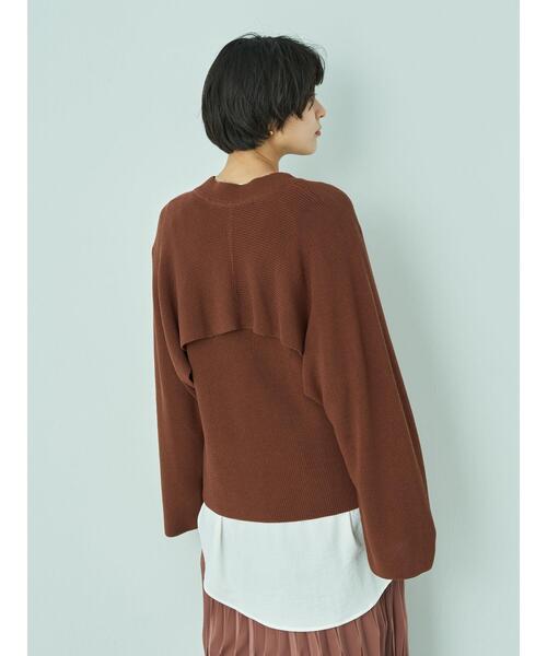 YECCA VECCA(イェッカヴェッカ)の「リブMIXラウンドヘムブラウス*(シャツ/ブラウス・レディース・オフホワイト/チャコールグレー/カーキ・FREE)」の14枚目の写真