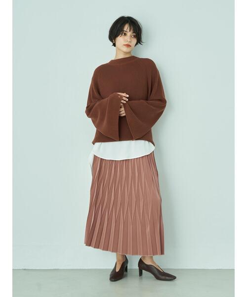 YECCA VECCA(イェッカヴェッカ)の「リブMIXラウンドヘムブラウス*(シャツ/ブラウス・レディース・オフホワイト/チャコールグレー/カーキ・FREE)」の10枚目の写真