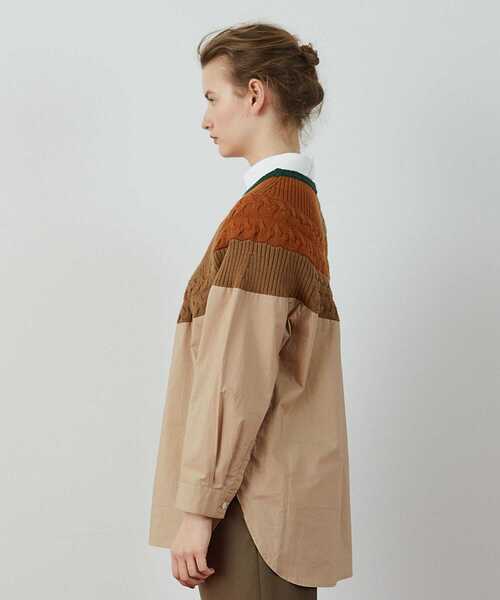 FRAPBOIS（フラボア）の「トラベルシーン プルオーバー（シャツ/ブラウス・レディース・ブラック/ベージュ・1/2）」の9枚目の写真