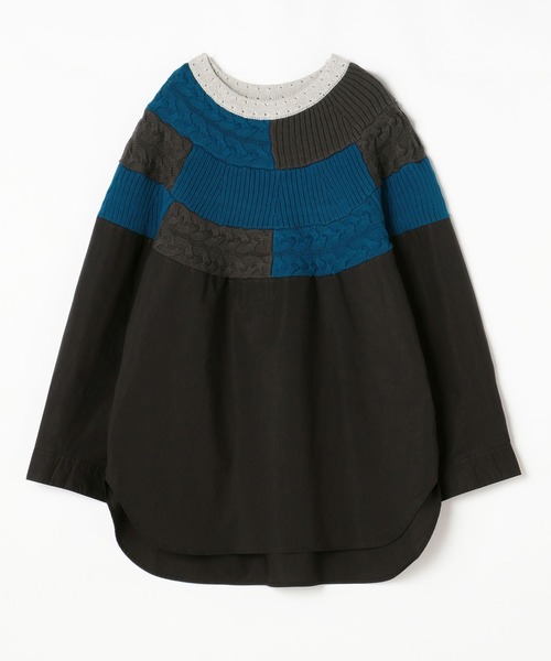 FRAPBOIS（フラボア）の「トラベルシーン プルオーバー（シャツ/ブラウス・レディース・ブラック/ベージュ・1/2）」の2枚目の写真