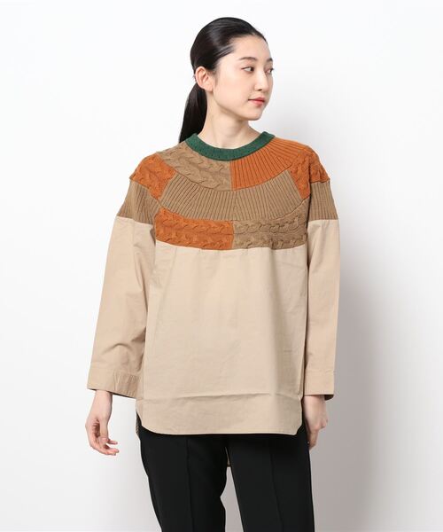 FRAPBOIS（フラボア）の「トラベルシーン プルオーバー（シャツ/ブラウス・レディース・ブラック/ベージュ・1/2）」の11枚目の写真