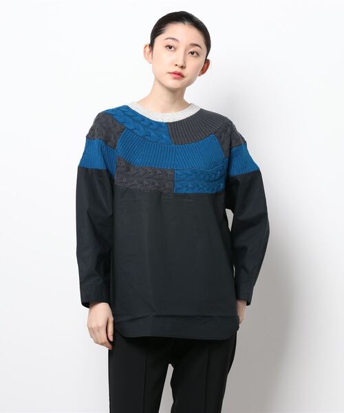 FRAPBOIS（フラボア）の「トラベルシーン プルオーバー（シャツ/ブラウス・レディース・ブラック/ベージュ・1/2）」の8枚目の写真