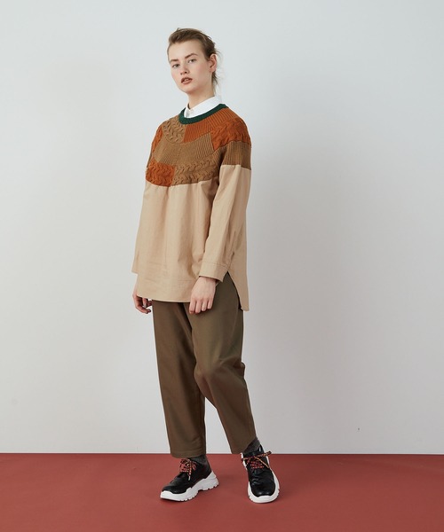 FRAPBOIS（フラボア）の「トラベルシーン プルオーバー（シャツ/ブラウス・レディース・ブラック/ベージュ・1/2）」の14枚目の写真