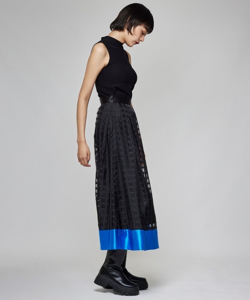 Narcissus（ナルシス）の「【Narcissus】チェックフレアスカート（スカート・レディース・ホワイト/ブラック・FREE）」の5枚目の写真