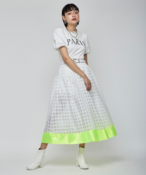 Narcissus（ナルシス）の「【Narcissus】チェックフレアスカート（スカート・レディース・ホワイト/ブラック・FREE）」の16枚目の写真