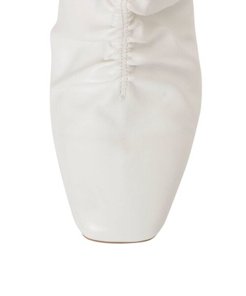 MERCURYDUO(マーキュリーデュオ)の「フロントギャザーブーツ(その他シューズ・レディース・オフホワイト/ブラック・36/38)」の6枚目の写真