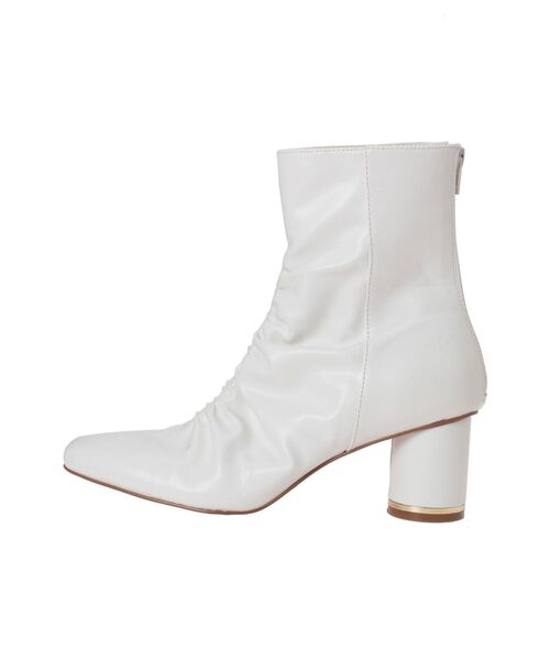 MERCURYDUO(マーキュリーデュオ)の「フロントギャザーブーツ(その他シューズ・レディース・オフホワイト/ブラック・36/38)」の11枚目の写真