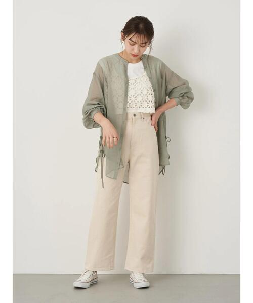 earth music&ecology（アースミュージックアンドエコロジー）の「【WEB限定】[SET2点]ベスト+プルオーバー ＊（Tシャツ/カットソー・レディース・チャコールグレー/アイボリー/ライトベージュ/ブラック・FREE）」の13枚目の写真