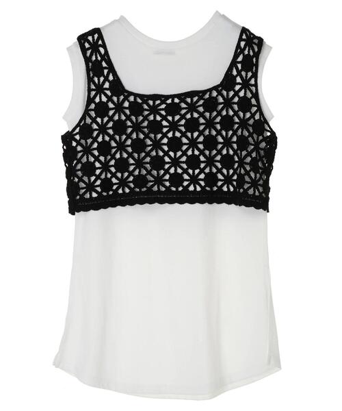 earth music&ecology（アースミュージックアンドエコロジー）の「【WEB限定】[SET2点]ベスト+プルオーバー ＊（Tシャツ/カットソー・レディース・チャコールグレー/アイボリー/ライトベージュ/ブラック・FREE）」の15枚目の写真