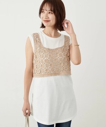 earth music&ecology | 【WEB限定】[SET2点]ベスト+プルオーバー ＊(Tシャツ/カットソー)