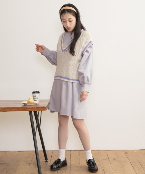 Mysa&Liina（ミーサリーナ）の「パワショルワンピース（ワンピース・レディース・ライトグレー/ベージュ/ブラウン・M）」の11枚目の写真