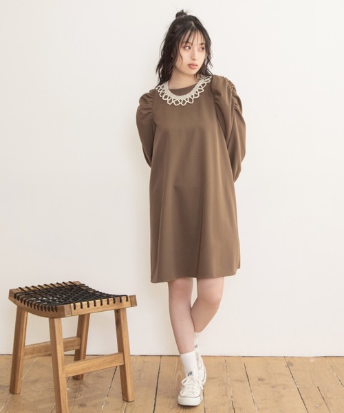 Mysa&Liina（ミーサリーナ）の「パワショルワンピース（ワンピース・レディース・ライトグレー/ベージュ/ブラウン・M）」の16枚目の写真