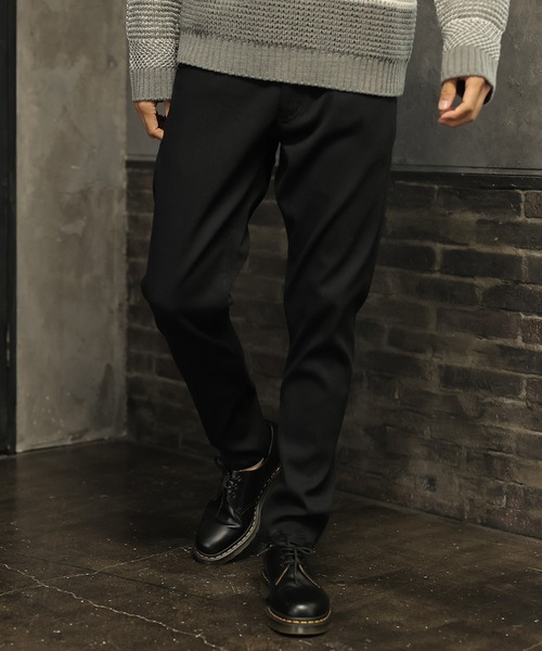 UNION STATION（ユニオンステーション）の「WARMツイル裏起毛パンツ（スラックス・メンズ・グレー/ブラック・LL/M/L/S）」の2枚目の写真