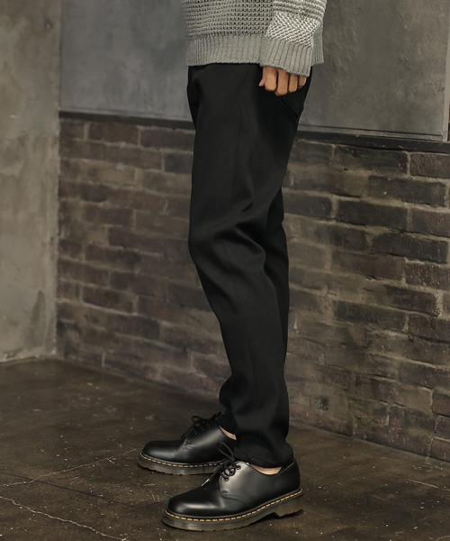 UNION STATION（ユニオンステーション）の「WARMツイル裏起毛パンツ（スラックス・メンズ・グレー/ブラック・LL/M/L/S）」の6枚目の写真