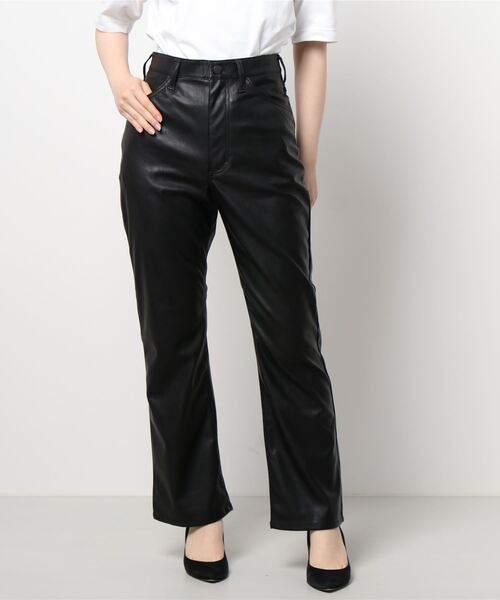 SLOBE IENA（スローブイエナ）の「【Wrangler/ラングラー】 SYNTHETIC LEATHER LADIES WRANCHパンツ◆（その他パンツ・レディース・ブラック・36/38）」の4枚目の写真