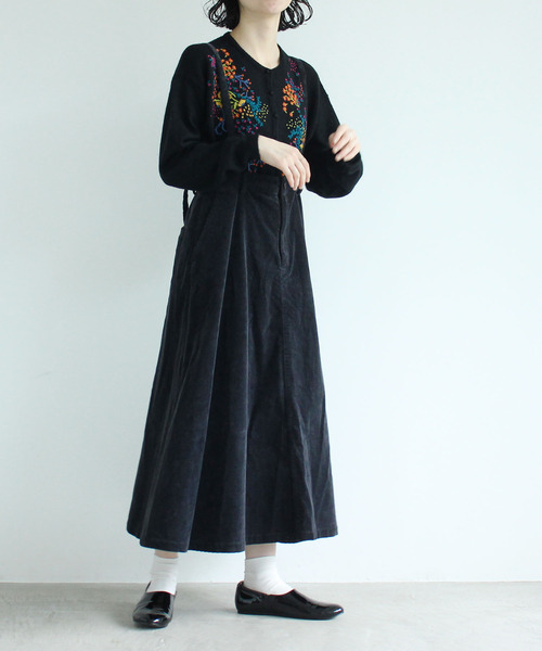 アトリエドゥサボン 刺繍ロングカーディガン l'atelier du savon（アトリエドサボン）の「ベランダのあの子たち