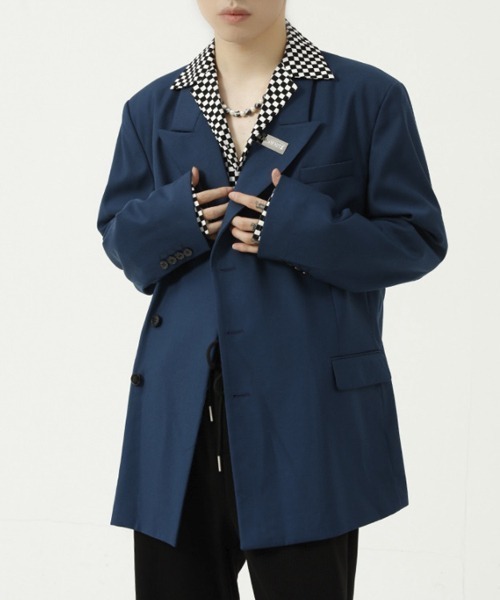 WESTBOY（ウエストボーイ）の「【WB ORIGINALS】Deformation Single Tailored Jacket WO21W2OT11（テーラードジャケット・メンズ・ブルー/ブラック・L/M/XL）」の9枚目の写真