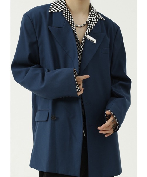 WESTBOY（ウエストボーイ）の「【WB ORIGINALS】Deformation Single Tailored Jacket WO21W2OT11（テーラードジャケット・メンズ・ブルー/ブラック・L/M/XL）」の11枚目の写真