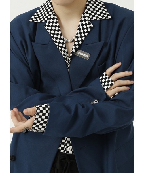 WESTBOY（ウエストボーイ）の「【WB ORIGINALS】Deformation Single Tailored Jacket WO21W2OT11（テーラードジャケット・メンズ・ブルー/ブラック・L/M/XL）」の12枚目の写真