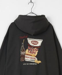 POWER TO THE PEOPLE（パワートゥーザピープル）の「【POWER TO THE PEOPLE/パワー トゥザ ピープル】 バックプリント スナック刺繍 プルパーカー（パーカー・メンズ）」