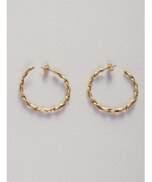 mou(モウ)の「【Na.moda】Gloss distorion hoop pierce(ピアス(両耳用)・レディース・シルバー/ゴールド・FREE)」の14枚目の写真