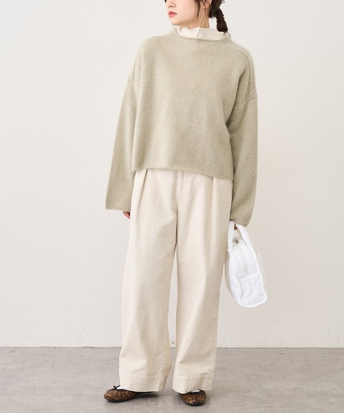PUAL CE CIN(ピュアルセシン)の「【WEB限定】プチハイネックテレコメローロングスリーブ(Tシャツ/カットソー・レディース・ブラック系その他/ベージュ系その他/ブラック系その他2/ベージュ系その他2・FREE)」の12枚目の写真