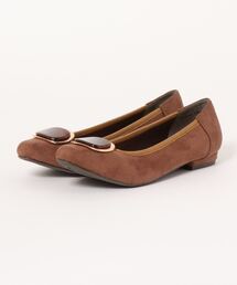 vanitybeauty | 【vanitybeauty】<2021AW>  べっ甲モチーフスクエアトゥフラットパンプス(パンプス)