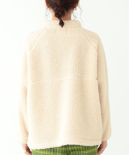 BEAMS BOY（ビームスボーイ）の「BEAMS BOY / ボア フリース ハーフジップ プルオーバー（ブルゾン・レディース・ベージュ/グレー・ONE SIZE）」の10枚目の写真