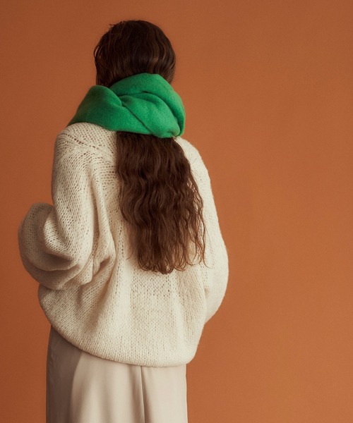 titivate（ティティベイト）の「カラーボリュームマフラー/ストール（マフラー・レディース・ブルー/イエロー/ブラウン/グリーン・FREE）」の7枚目の写真