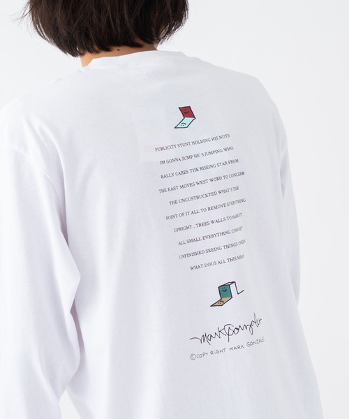 Mark Gonzales(マーク・ゴンザレス)の「【MARKGONZALES】Pt. L/S TEE 2G7-61309(Tシャツ/カットソー・メンズ・ホワイト/ブラック・X-LARGE/MEDIUM/LARGE)」の5枚目の写真